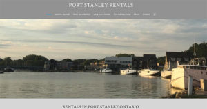 Port Stanley Rentals website design by takecareofmysite.com