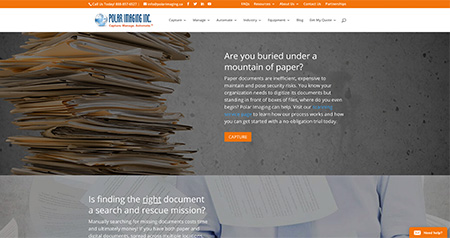 Polar Imaging website design