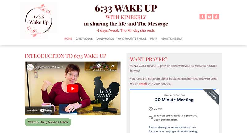 633 Wakeup website by Takecareofmysite.com